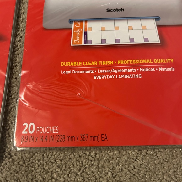 Scotch 3 MIL Letter Size Thermal Laminating Pouches Clear - 80 Count - NEW - Picture 4 of 7